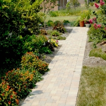 unilock stone pathway design