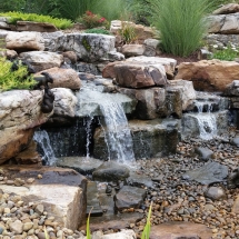 Backyard waterfall landscaping evansville Indiana